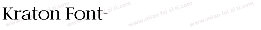 Kraton Font字体转换